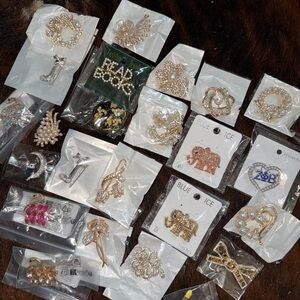 Assorted Gold and Silver Brooch Set $6.00 each